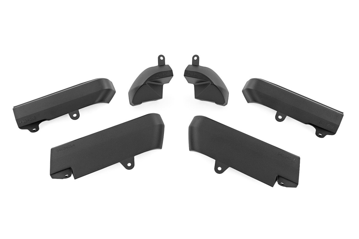 Chevrolet Silverado 3500 HD Mud Flap Delete Kit - Rough Country - Tri-Blend ABS - '20-'25